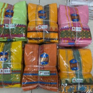 CHENNAI EXPRESS COLOUR DHOTIE DUPATTA SET SIZE=(4.5+2.25)METERE